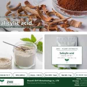 Salicylic acid CAS 69-72-7 natural plant extract from Willow Bark - ZHII ShaanXi ZhiYi Biotechnology supplier