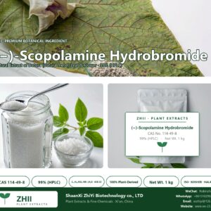(-)-Scopolamine Hydrobromide CAS 114-49-8 natural plant extract from botanical source - ZHII ShaanXi ZhiYi Biotechnology supplier
