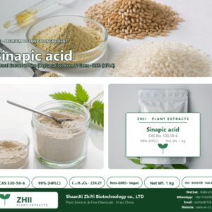 Sinapic acid CAS 530-59-6 natural plant extract from Rice - ZHII ShaanXi ZhiYi Biotechnology supplier