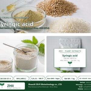 Syringic acid CAS 530-57-4 natural plant extract from Rice - ZHII ShaanXi ZhiYi Biotechnology supplier