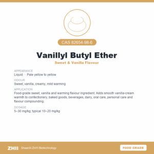 Vanillyl Butyl Ether (CAS 82654-98-6) - Food Grade Sweet & Vanilla Flavour by ZHII