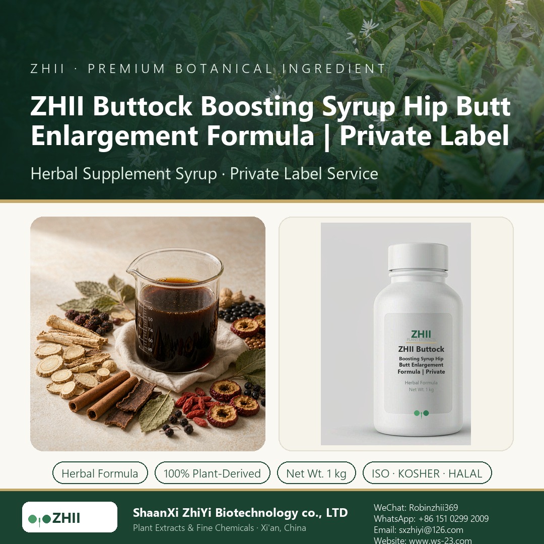 ZHII Buttock Boosting Syrup Hip Butt Enlargement Formula | Private Label liquid extract in laboratory beaker - ZHII Plant Extracts by ShaanXi ZhiYi Biotechnology