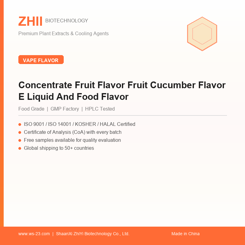 Concentrate Fruit Flavor Fruit Cucumber Flavor E Liquid And Food Flavor - ZHII manufacturer plant extract powder