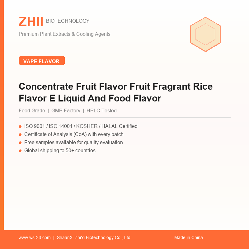 Concentrate Fruit Flavor Fruit Fragrant Rice Flavor E Liquid And Food Flavor - ZHII manufacturer plant extract powder