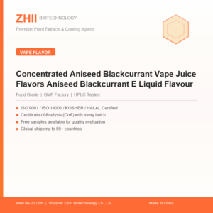 Concentrated Aniseed Blackcurrant Vape Juice Flavors Aniseed Blackcurrant E Liquid Flavour - ZHII manufacturer plant extract powder