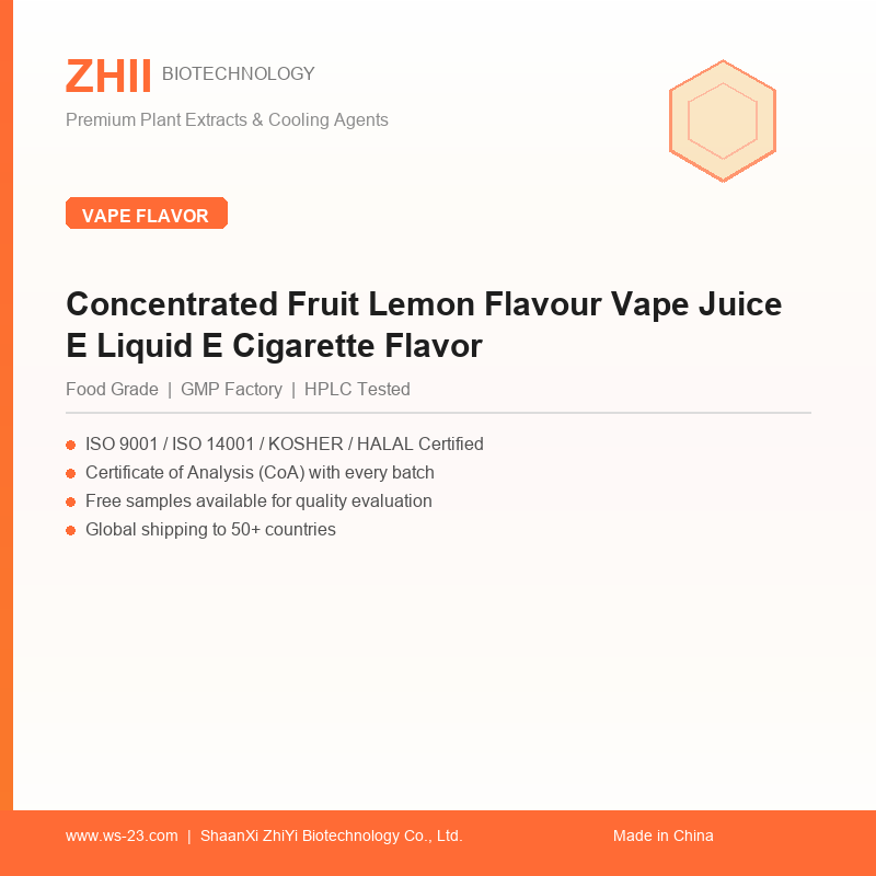 Concentrated Fruit Lemon Flavour Vape Juice E Liquid E Cigarette Flavor - ZHII manufacturer plant extract powder