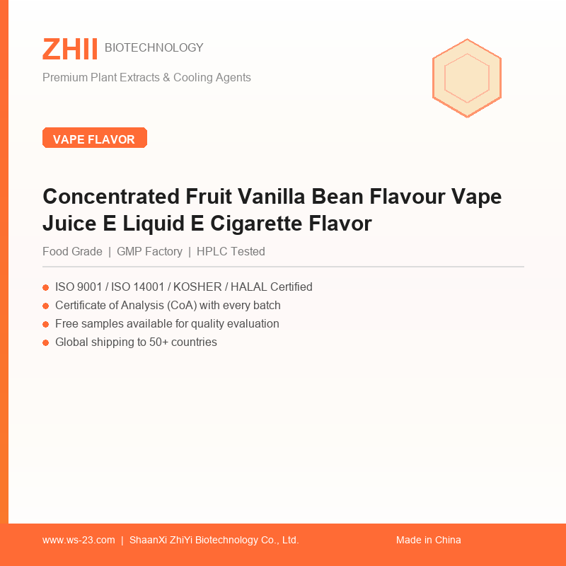 Concentrated Fruit Vanilla Bean Flavour Vape Juice E Liquid E Cigarette Flavor - ZHII manufacturer plant extract powder