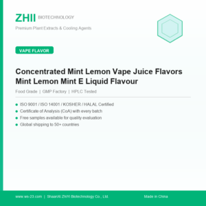 Concentrated Mint Lemon Vape Juice Flavors Mint Lemon Mint E Liquid Flavour - ZHII manufacturer plant extract powder