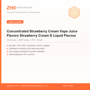 Concentrated Strawberry Cream Vape Juice Flavors Strawberry Cream E Liquid Flavour - ZHII manufacturer plant extract powder