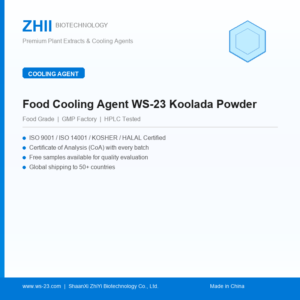 Food Cooling Agent WS-23 Koolada Powder - ZHII manufacturer plant extract powder