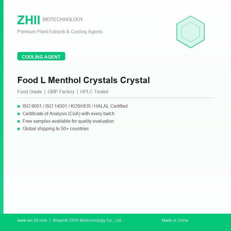 Food L Menthol Crystals Crystal - ZHII manufacturer plant extract powder