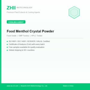 Food Menthol Crystal Powder - ZHII manufacturer plant extract powder