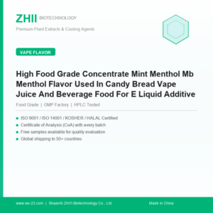 High Food Grade Concentrate Mint Menthol Mb Menthol Flavor Used In Candy Bread Vape Juice And Beverage Food For E Liquid Additive - ZHII manufacturer plant extract powder