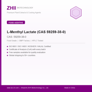L-Menthyl Lactate (CAS 59259-38-0) (CAS 59259-38-0) - ZHII manufacturer plant extract powder