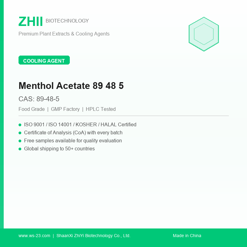 Menthol Acetate 89 48 5 (CAS 89-48-5) - ZHII manufacturer plant extract powder